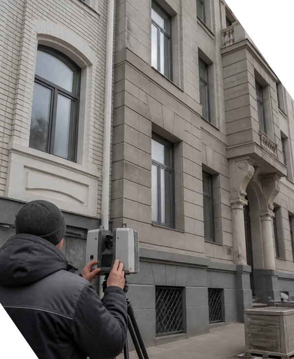 Лазерное сканирование фасадов зданий для обследования в Самаре